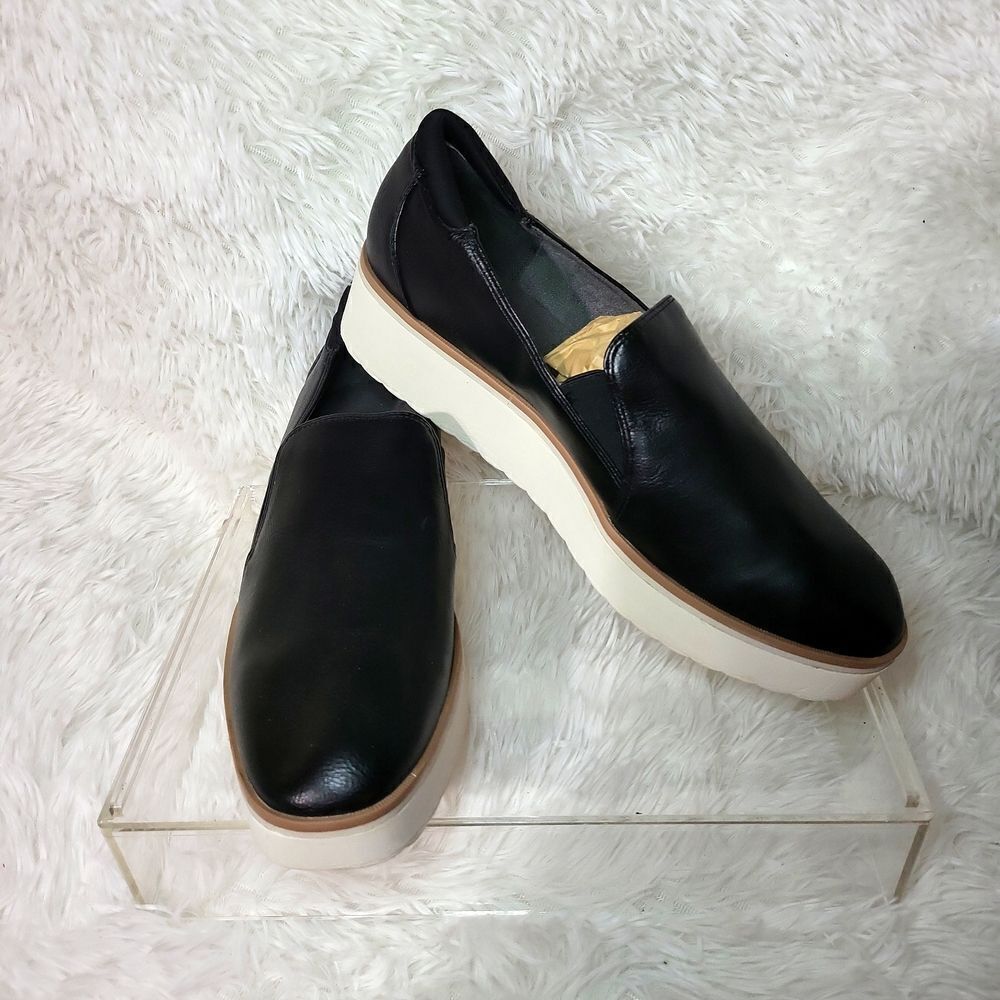 Dr.Scholls leather platform loafers, gently preloved!, sz.11 med.